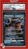 Unbroken Bonds 35 Blastoise GX PSA 10
