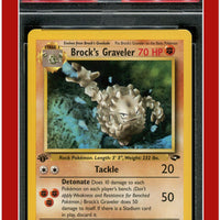 Gym Challenge 34 Brock's Graveler 1st Edition PSA 9