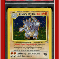 Gym Heroes 2 Brock's Rhydon Holo PSA 8