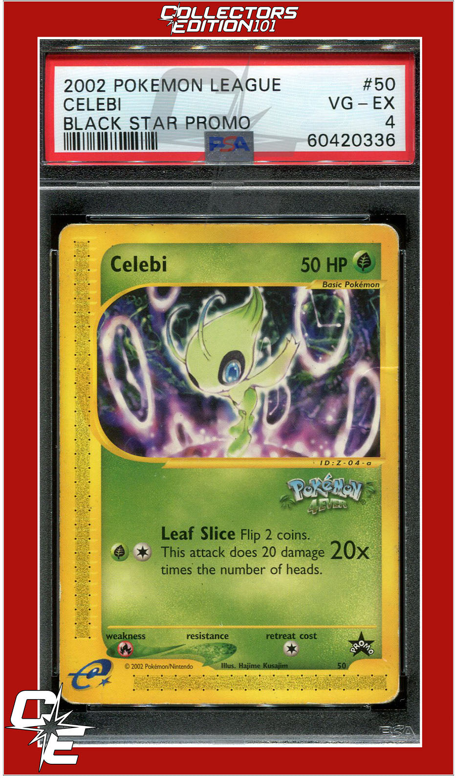 Black Star Promo 50 Celebi PSA 4