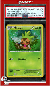 XY Black Star Promo XY88 Chespin Holo Breakthrough PSA 5