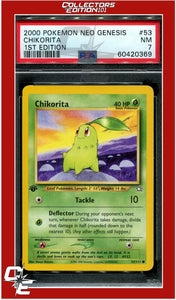 Neo Genesis 1st Edition 53 Chikorita PSA 7