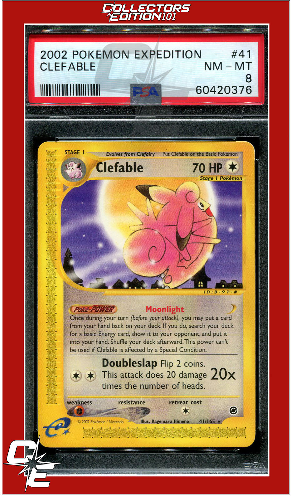 Expedition 41 Clefable PSA 8