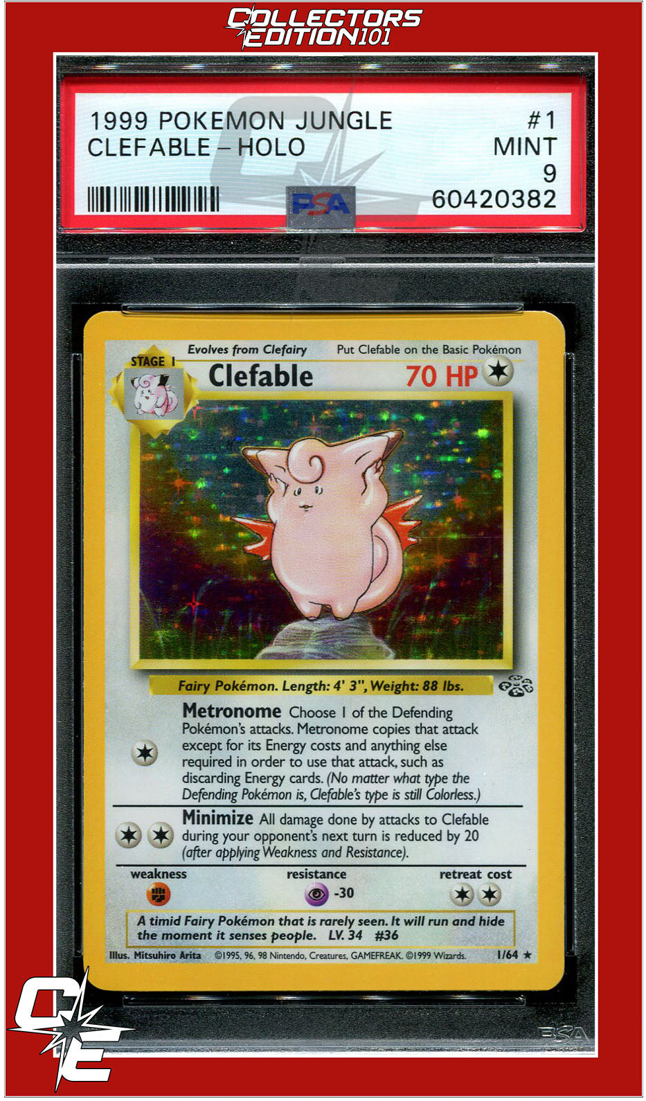 1999 Pokemon Jungle Clefable 1 outlet Holo 1st Edition