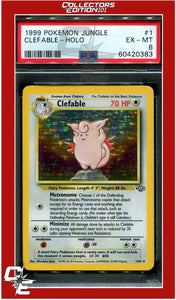 Jungle 1 Clefable Holo PSA 6