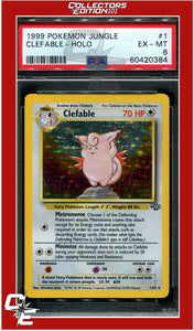 Jungle 1 Clefable Holo PSA 6