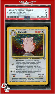 Jungle 1 Clefable Holo PSA 5