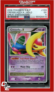 Great Encounters 103 Cresselia LV.X Holo PSA 5