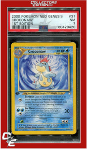 Neo Genesis 1st Edition 31 Croconaw PSA 7