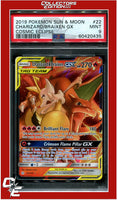 Cosmic Eclipse 22 Charizard & Braixen GX PSA 9
