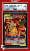 Cosmic Eclipse 22 Charizard & Braixen GX PSA 9
