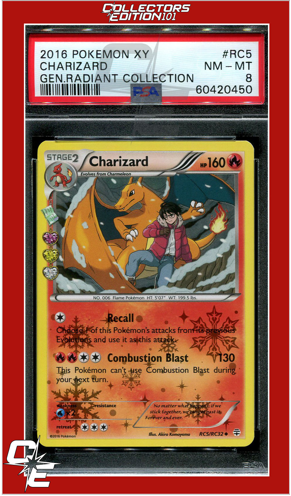 Generations Radiant Collection RC5 Charizard PSA 8