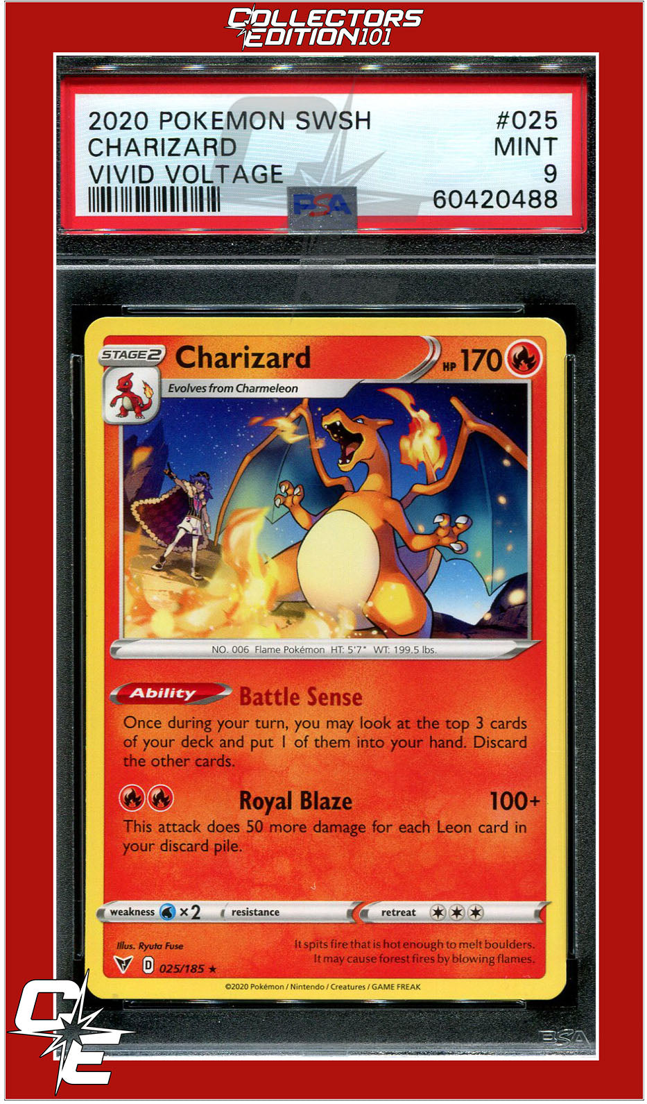 Vivid Voltage 025 Charizard PSA 9