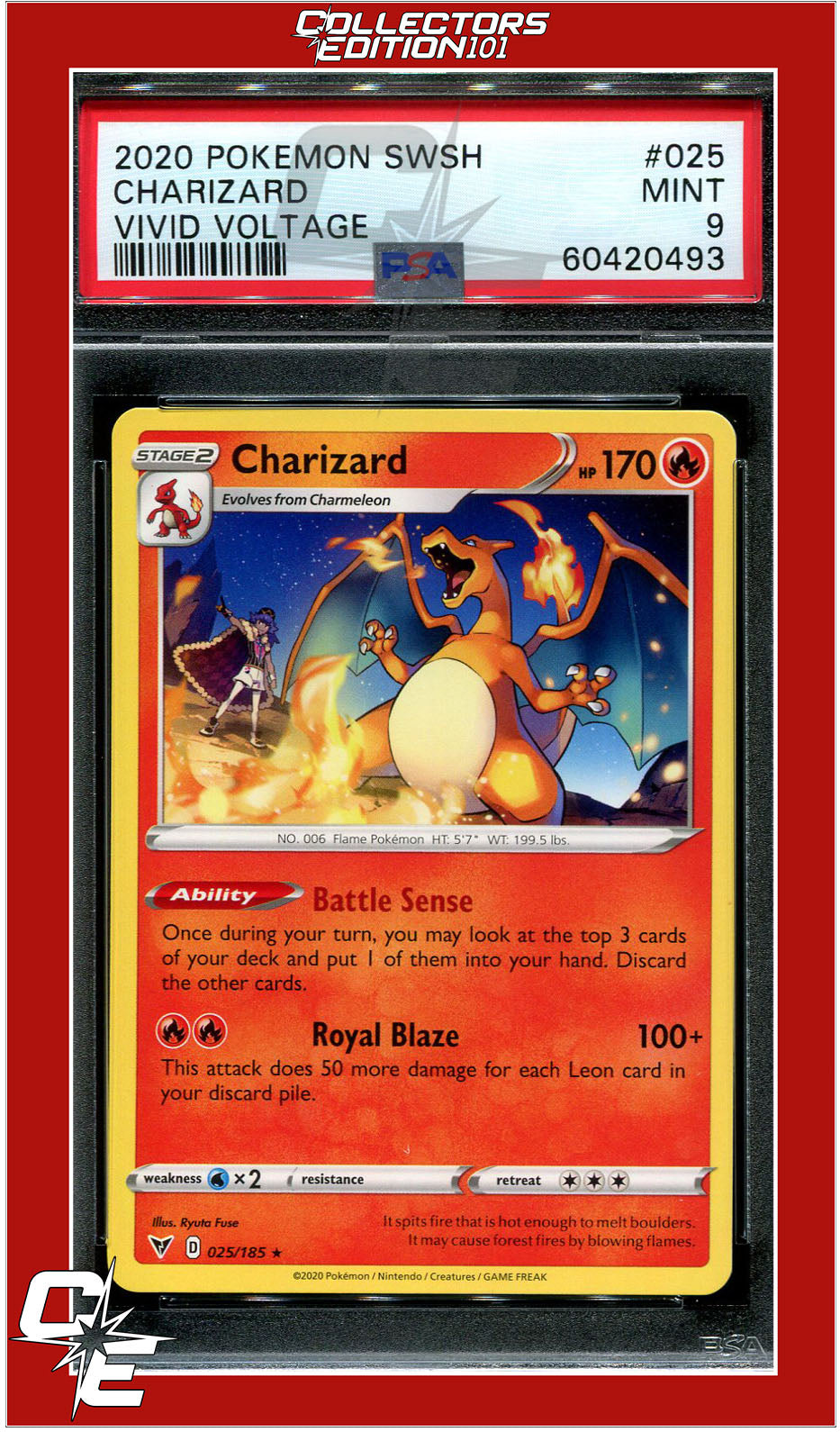 Vivid Voltage 025 Charizard PSA 9