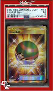 Sun & Moon 158 Full Art Nest Ball Secret PSA 5