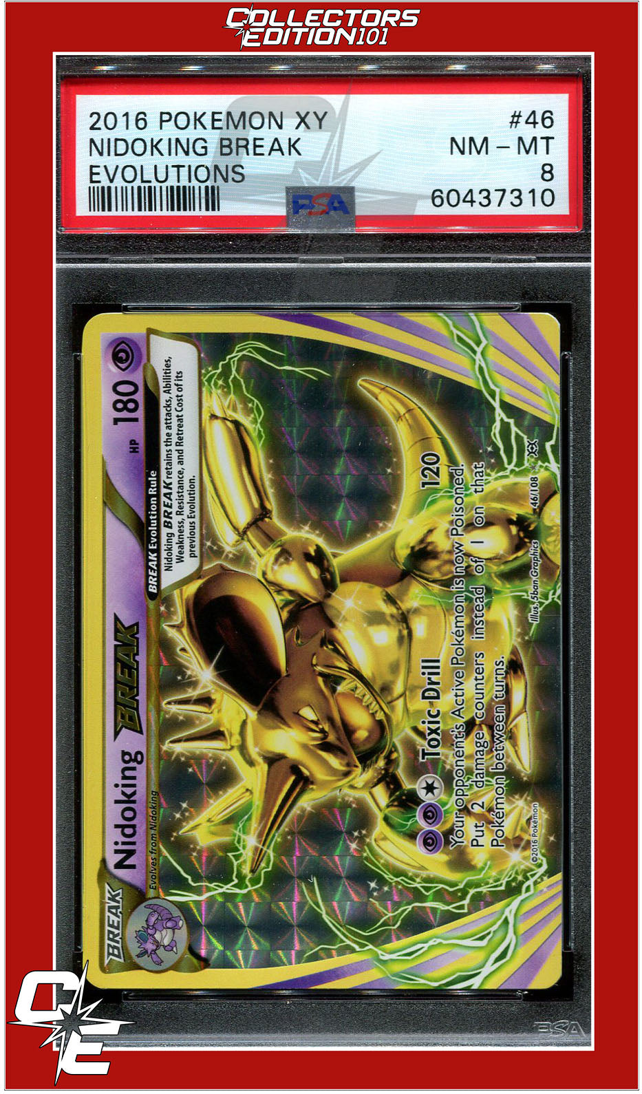 Evolutions 46 Nidoking Break PSA 8