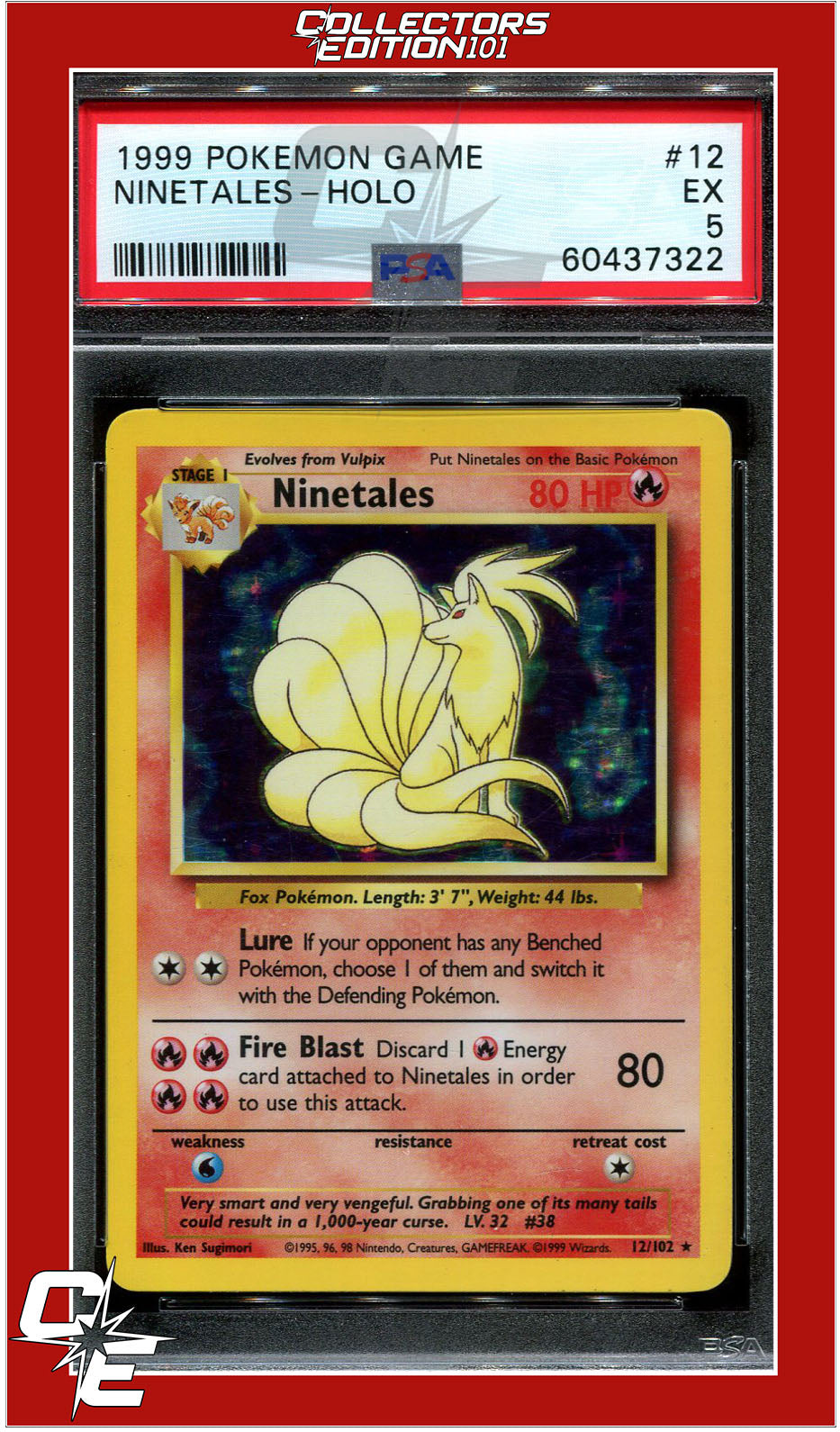 1st Edition Light Ninetales CGC deals 8.5