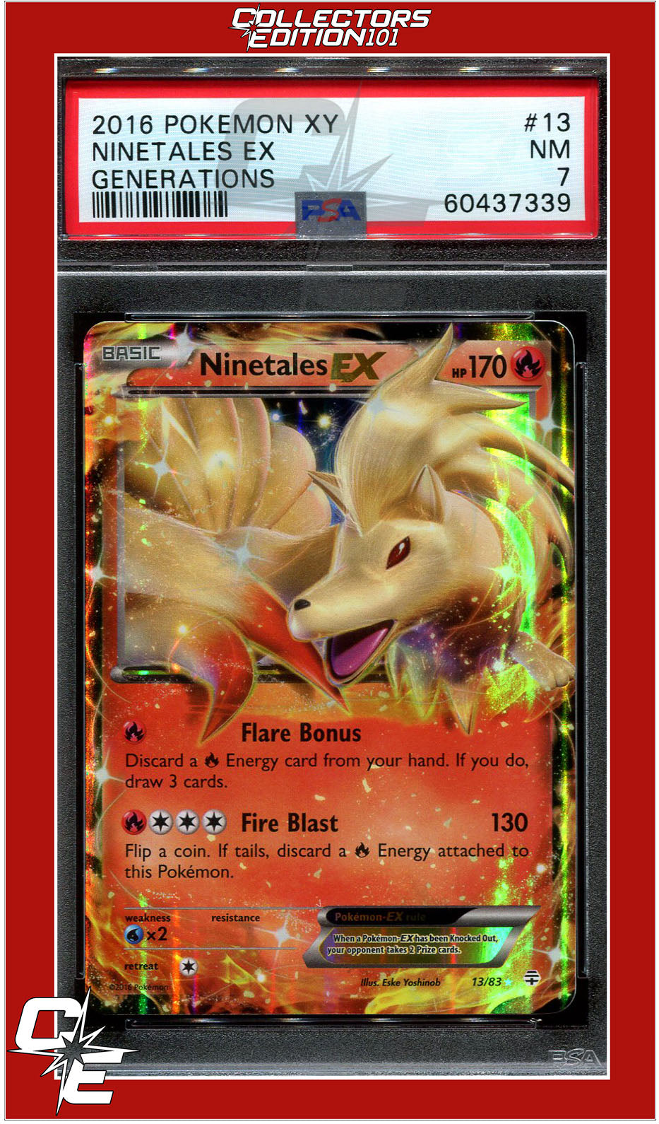 Generations 13 Ninetales EX PSA 7