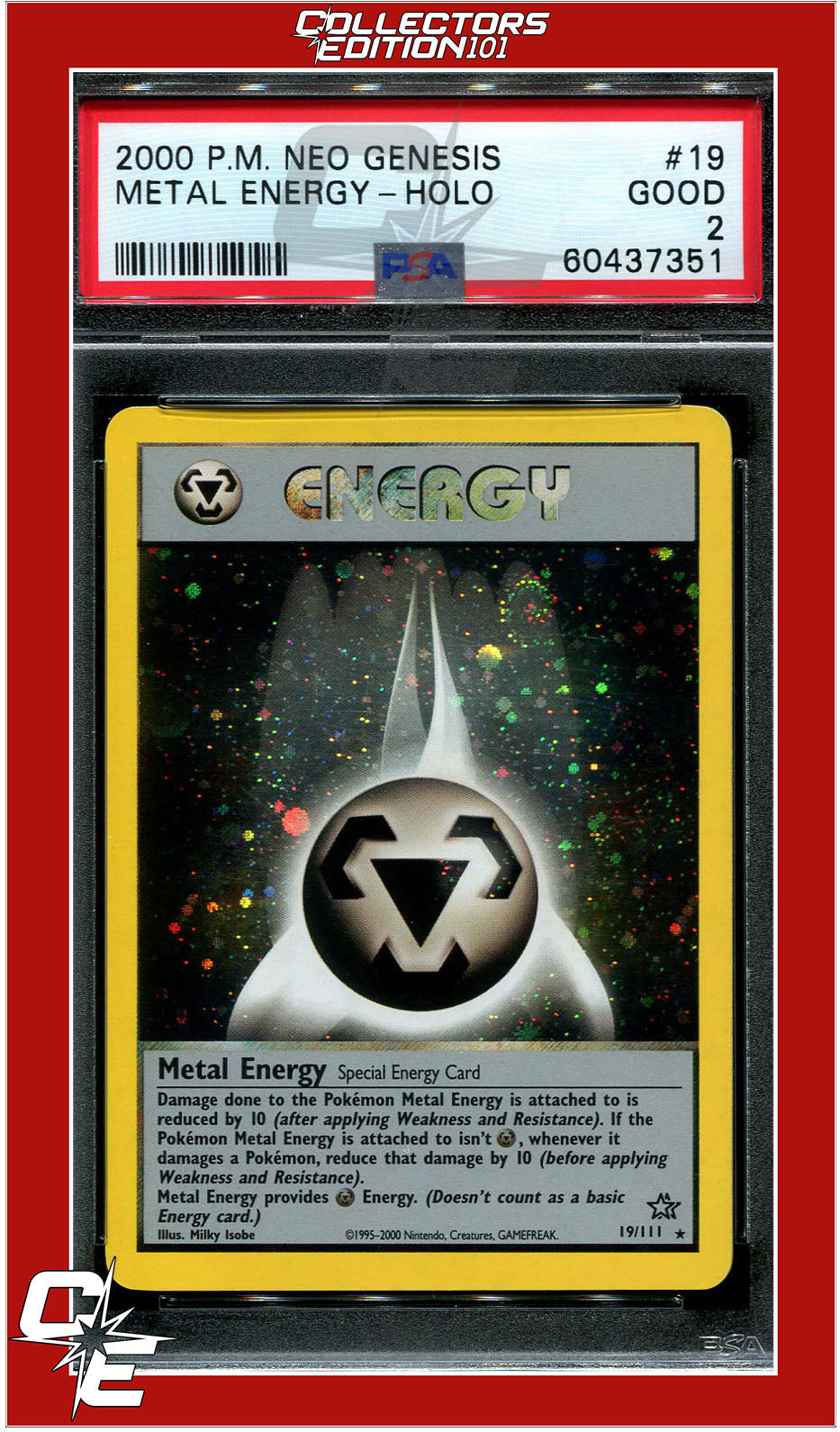 Neo Genesis 19 Metal Energy Holo PSA 2