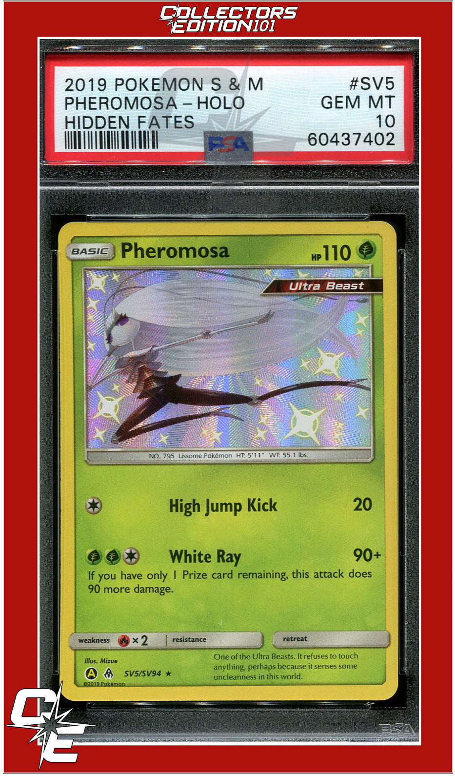 Hidden Fates SV5 Pheromosa Holo PSA 10