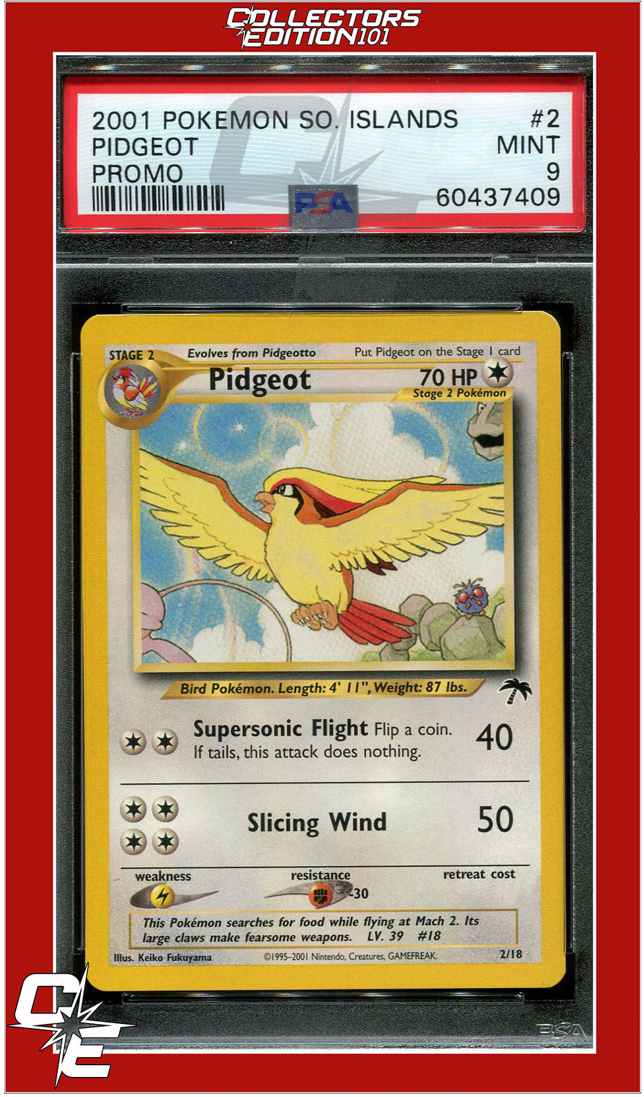 Southern Islands Promo 2 Pidgeot PSA 9