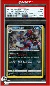 Darkness Ablaze 110 Hydreigon Reverse Foil Thank You Stamp PSA 9