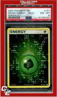 EX Emerald 101 Grass Energy Holo PSA 8
