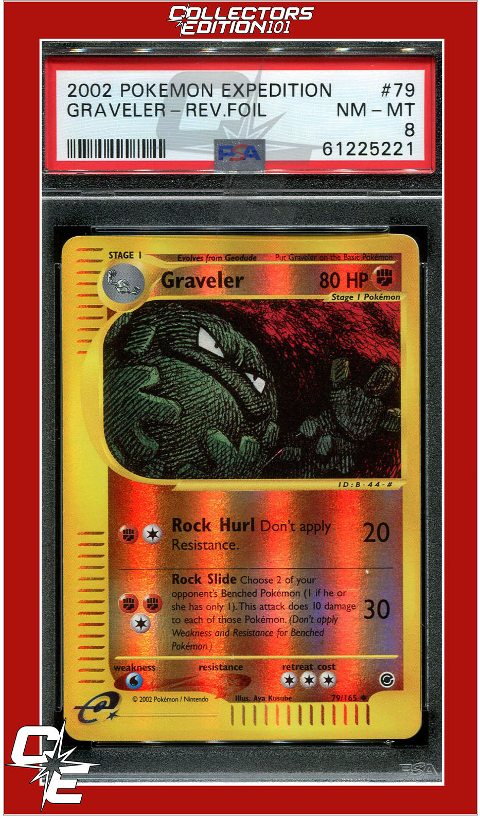 Expedition 79 Graveler Reverse Foil PSA 8