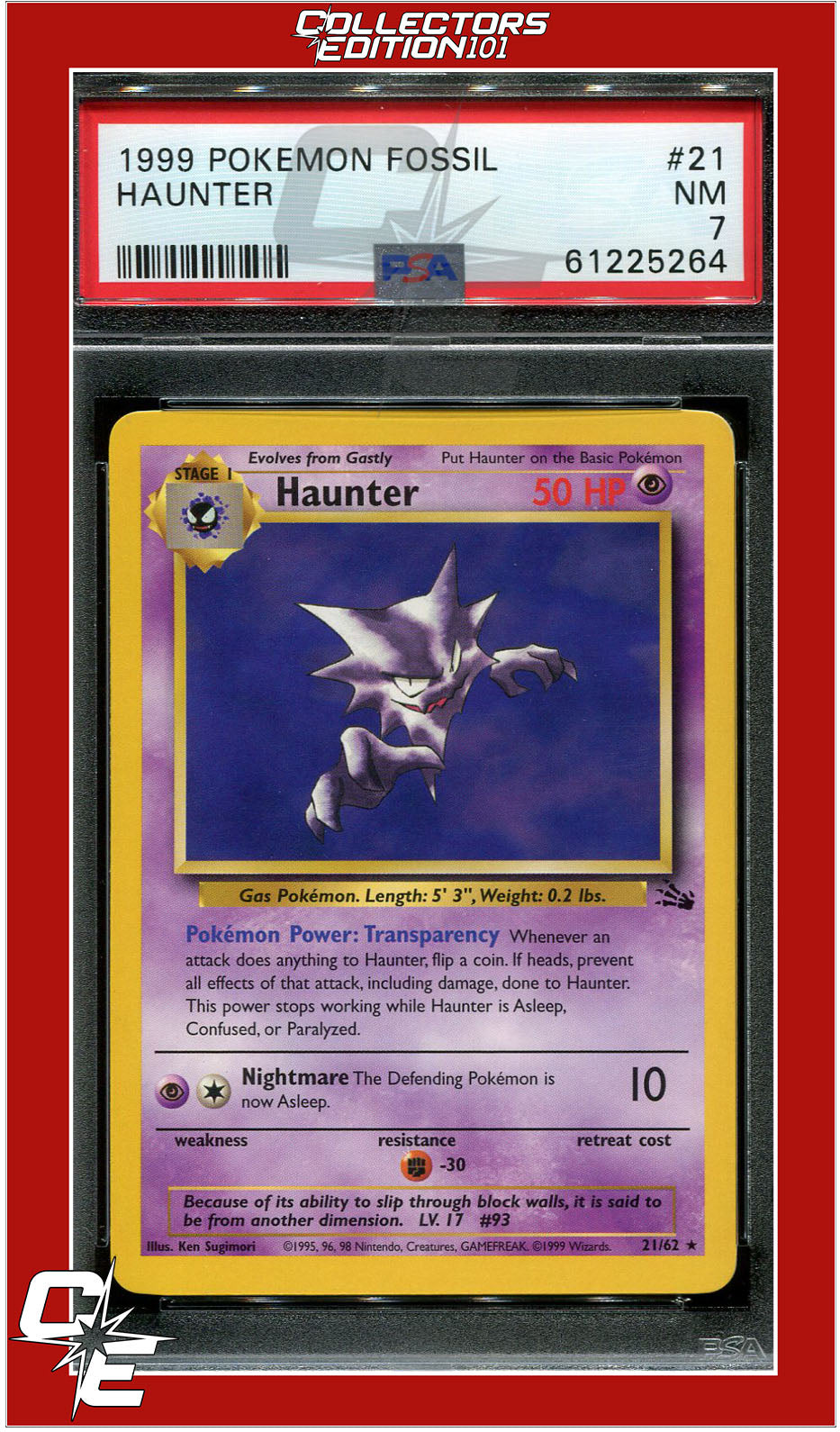 Fossil 21 Haunter PSA 7