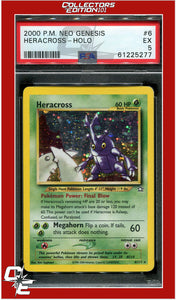 Neo Genesis 6 Heracross Holo PSA 5