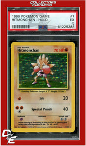 Base Set 7 Hitmonchan Holo PSA 5