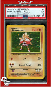 Base Set 7 Hitmonchan Holo PSA 5