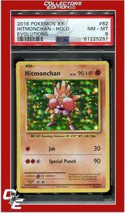 Evolutions 62 Hitmonchan Holo PSA 8