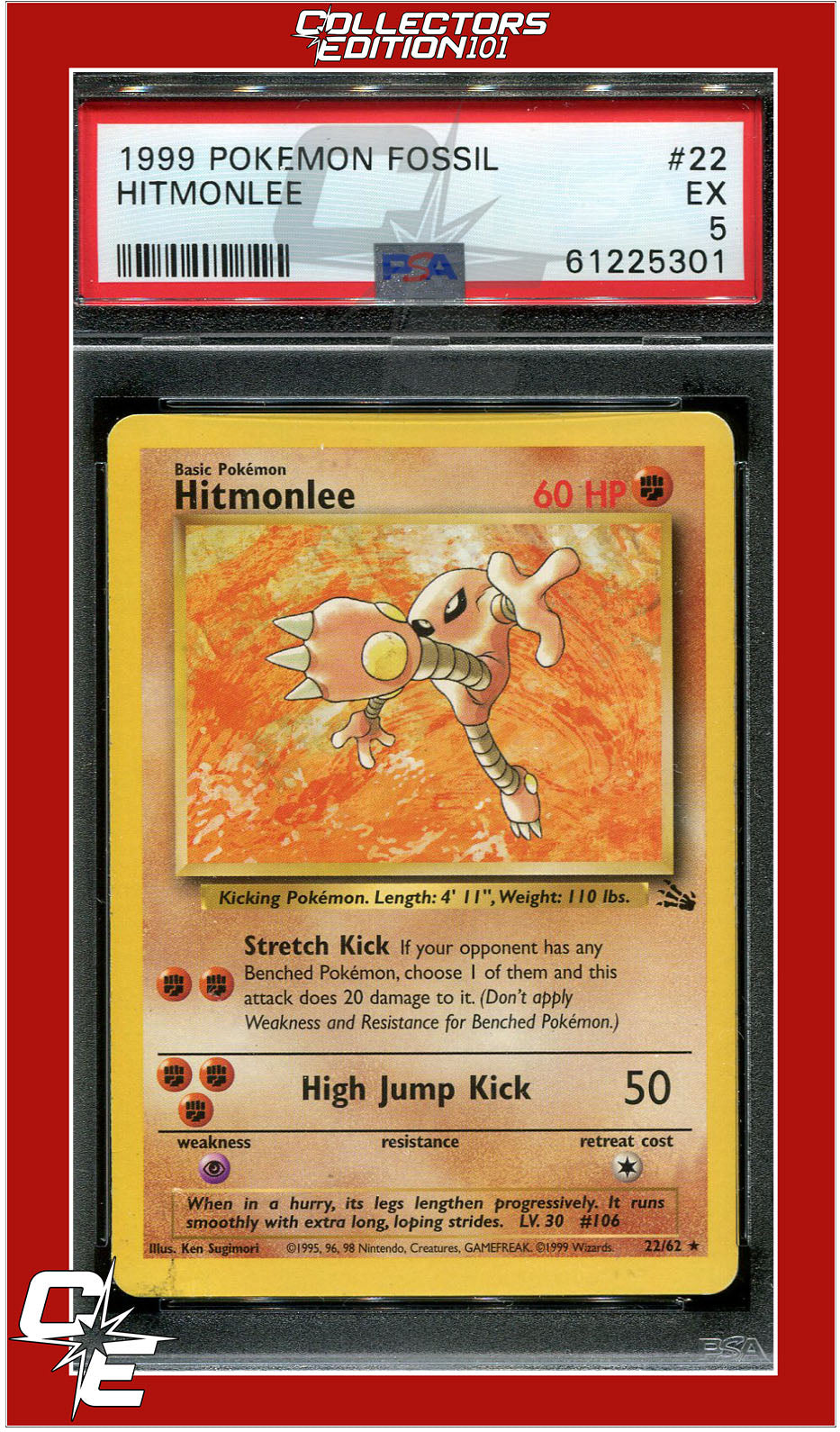 Fossil 22 Hitmonlee PSA 5