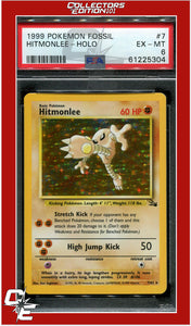 Fossil 7 Hitmonlee Holo PSA 6