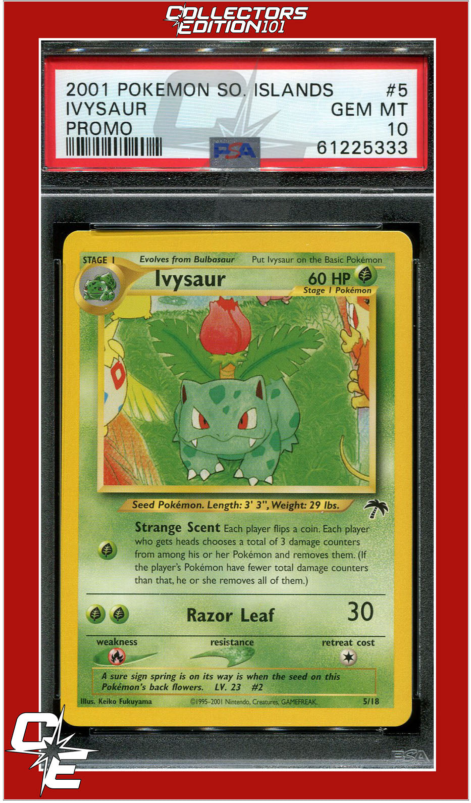 Southern Islands Promo 5 Ivysaur PSA 10