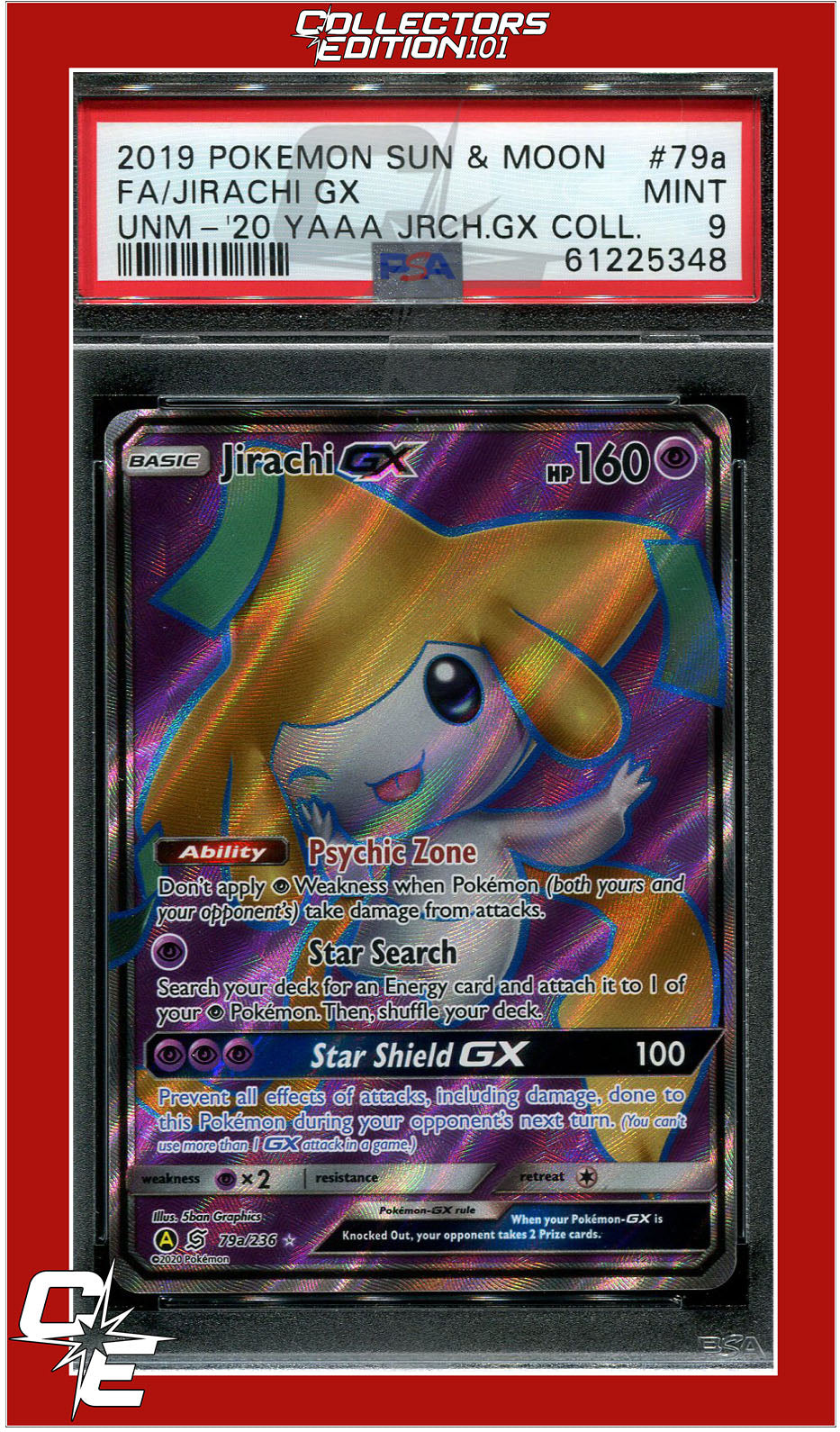 Unified Minds 79a Full Art Jirachi GX 2020 Yellow A