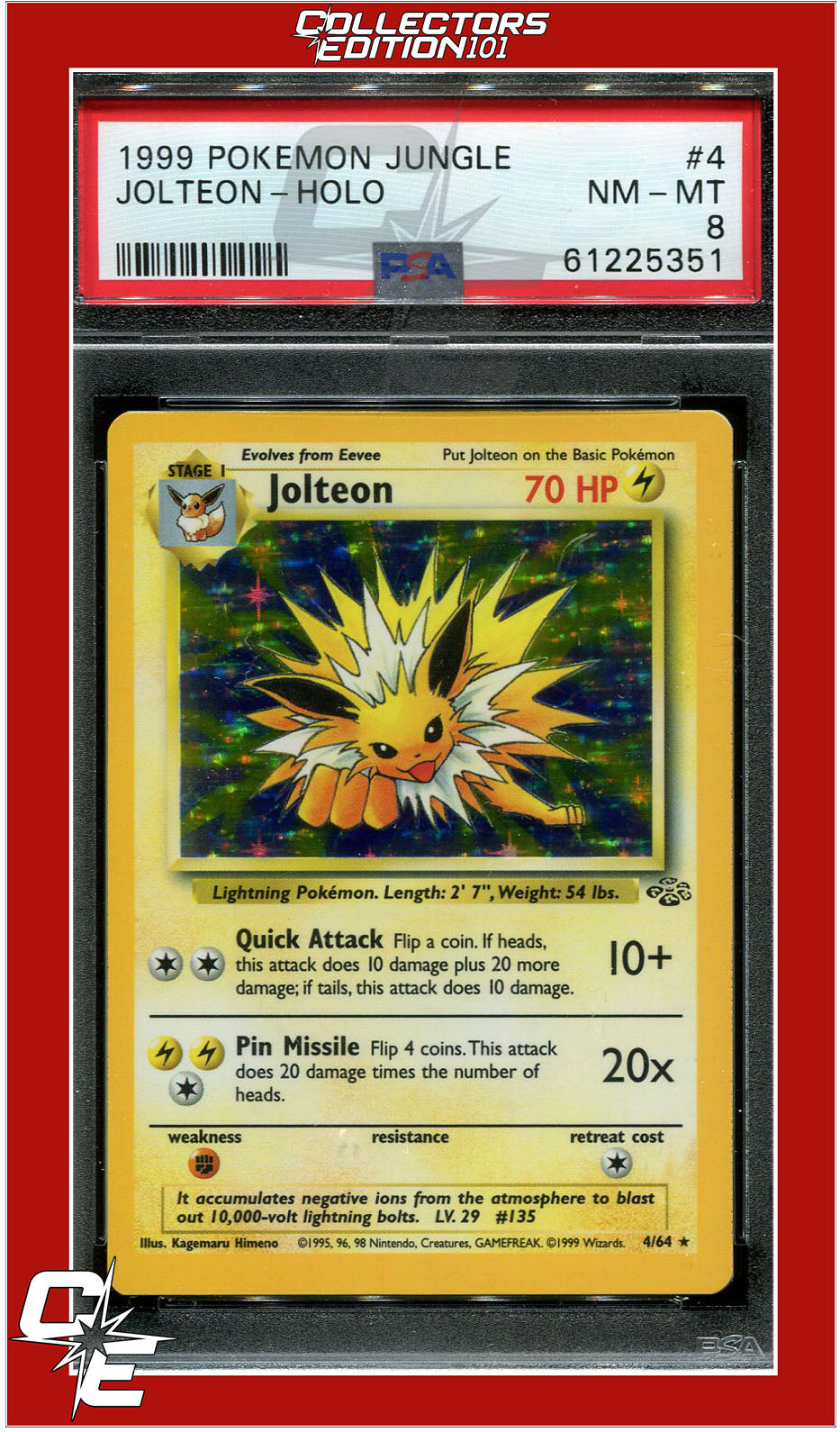 Jungle 4 Jolteon Holo PSA 8