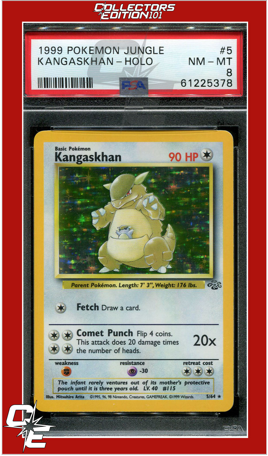 Jungle 5 Kangaskhan Holo PSA 8