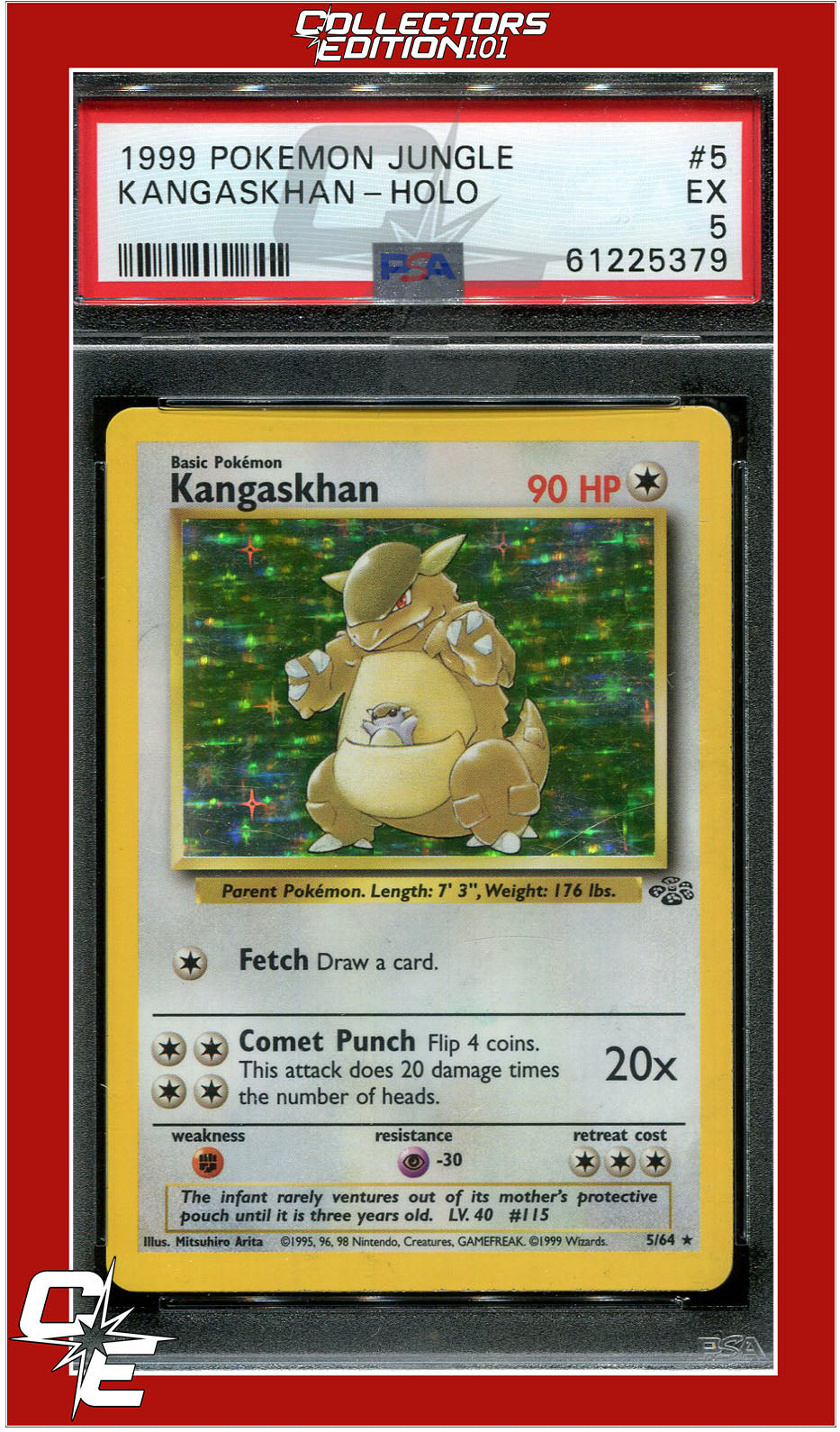 Jungle 5 Kangaskhan Holo PSA 5