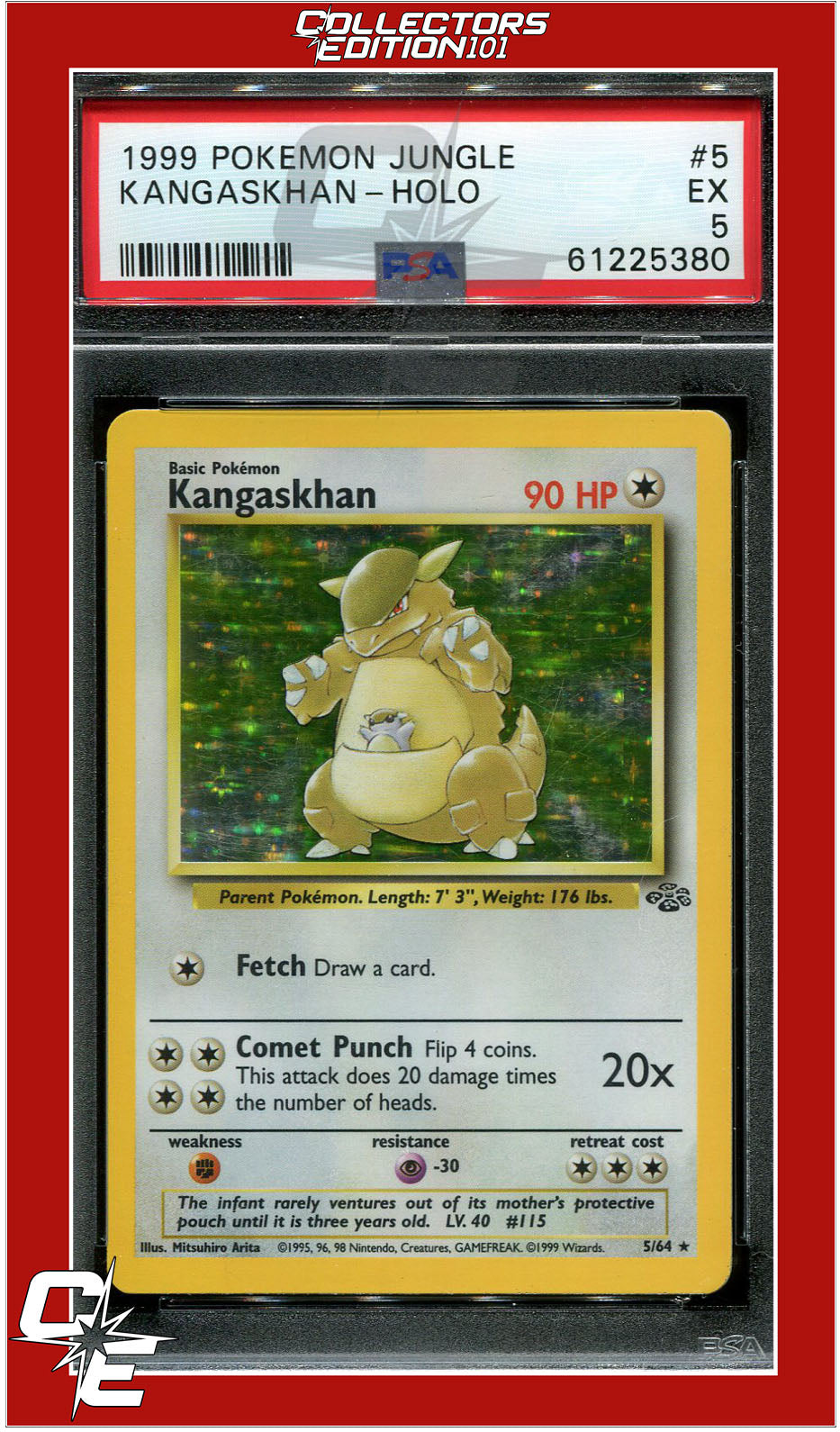 Jungle 5 Kangaskhan Holo PSA 5