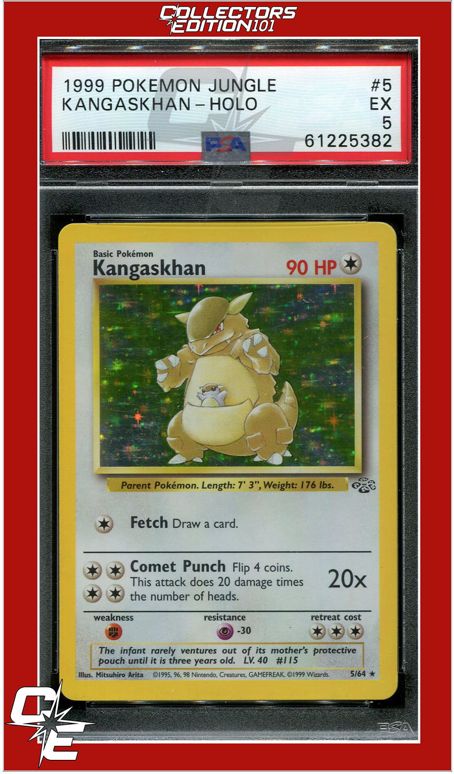 Jungle 5 Kangaskhan Holo PSA 5