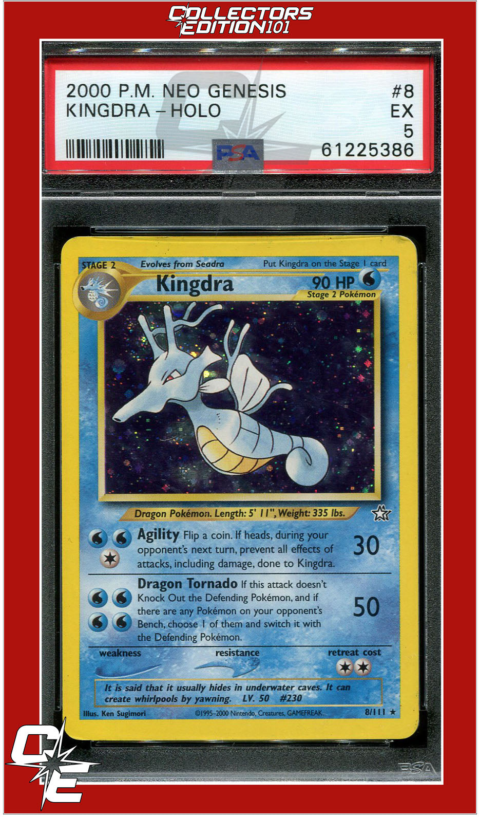 Neo Genesis 8 Kingdra Holo PSA 5