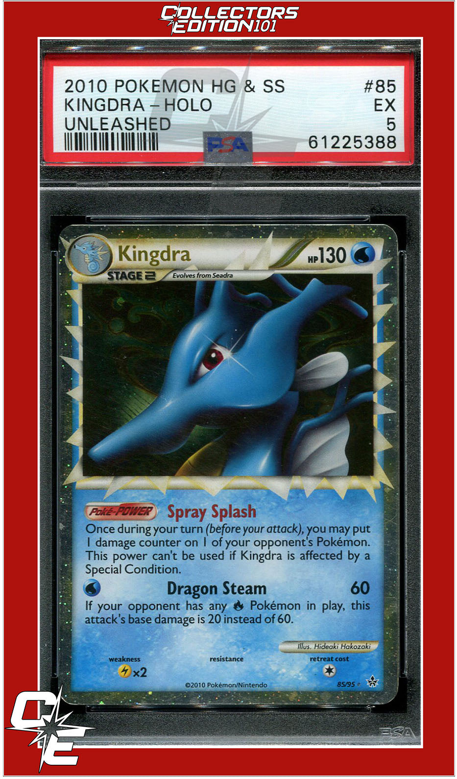 Unleashed 85 Kingdra Holo PSA 5