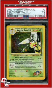 Gym Challenge 9 Koga's Beedrill Holo PSA 3