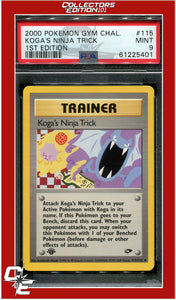 Gym Challenge 115 Koga's Ninja Trick 1st Edition PSA 9