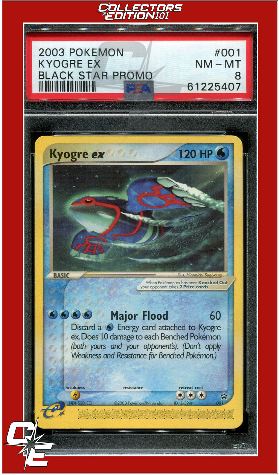 Black Star Promo 001 Kyogre EX PSA 8 | Collectors Edition 101