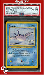 Neo Genesis 1st Edition 64 Mantine PSA 8