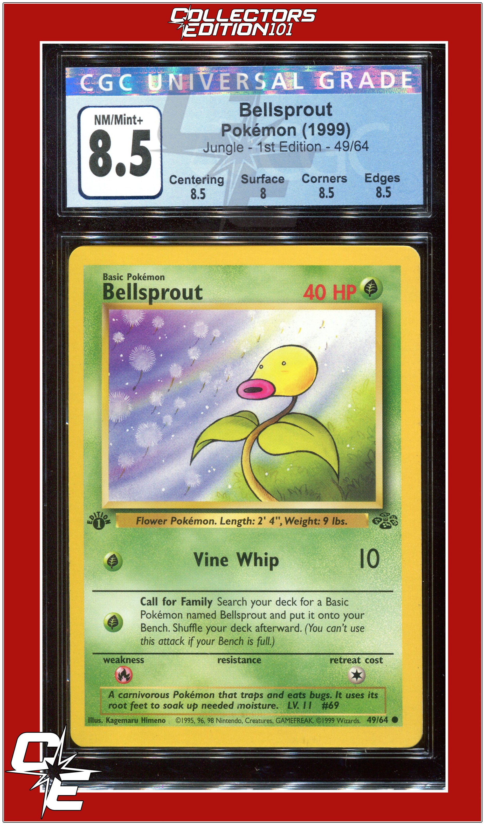 Jungle 49 Bellsprout 1st Edition CGC 8.5