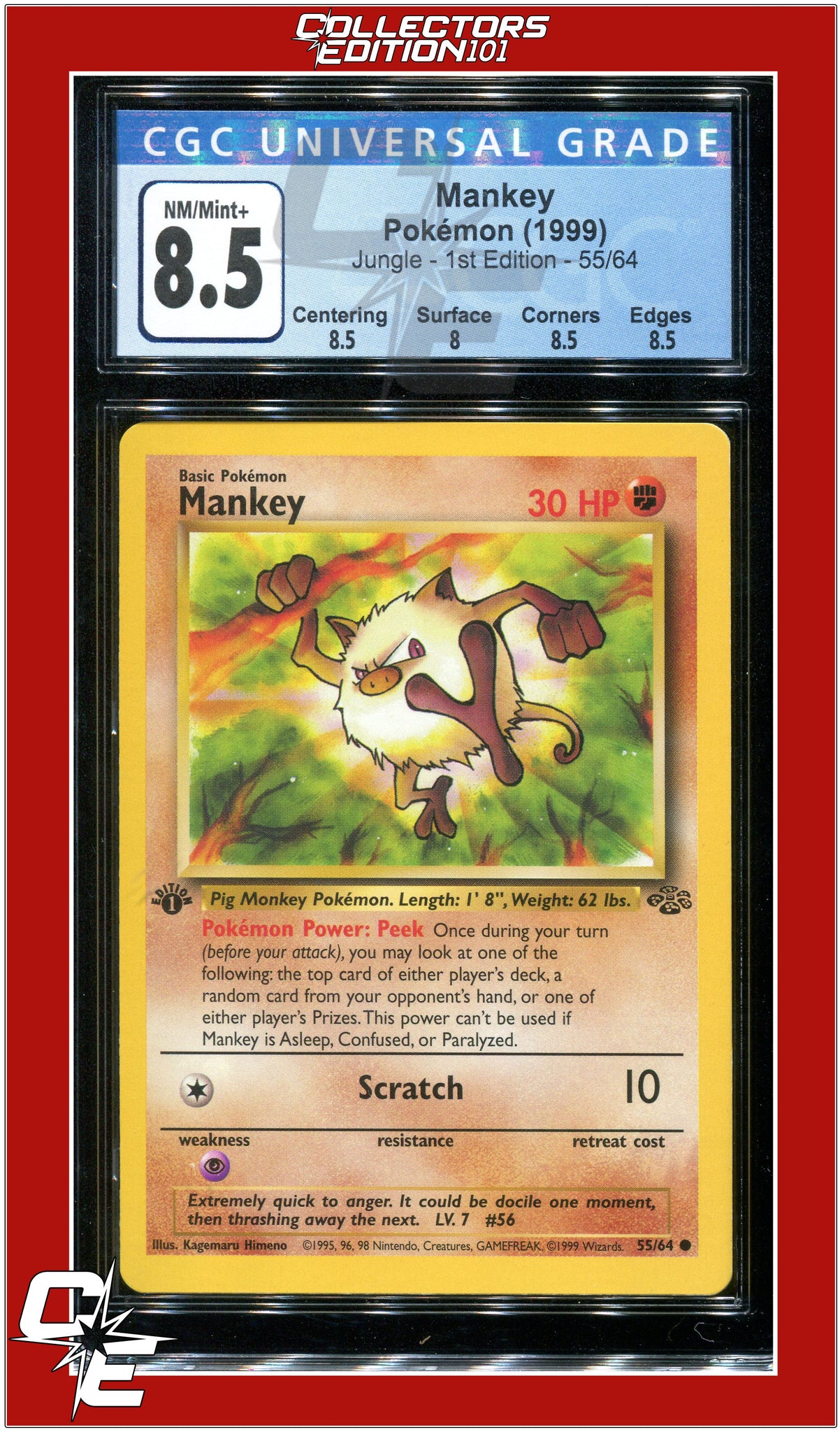 first edition mankey pokemon card Mankey - Jungle - (55)